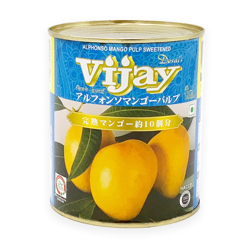 【常温便】VIJAY アルフォンソマンゴーパルプ 2号缶｜フルーツ缶詰